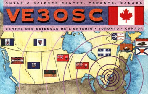 A QSL card from aeur radio station VE3OSC Toronto, date unknown.