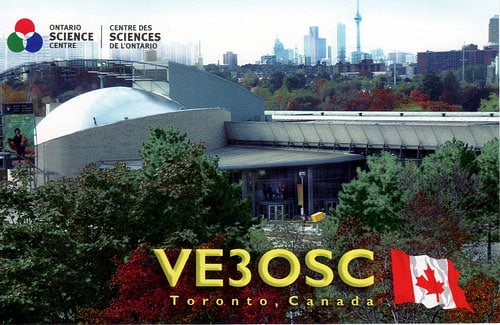 A 2009 QSL card from amateur radio station VE3OSC Toronto.
