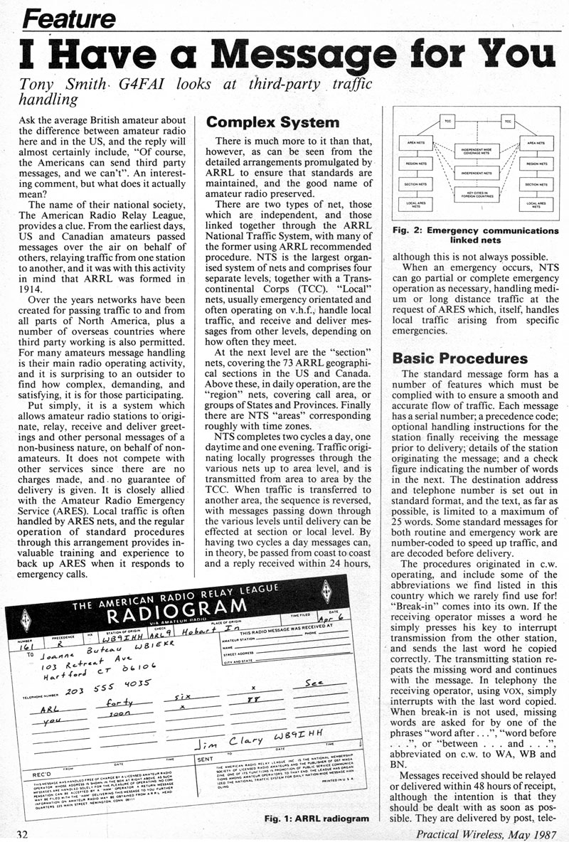 Practical Wireless magazine, March 19887