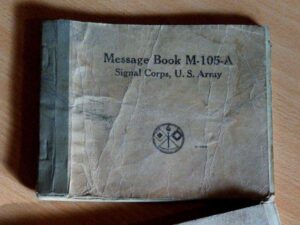 World War 2 radio message book