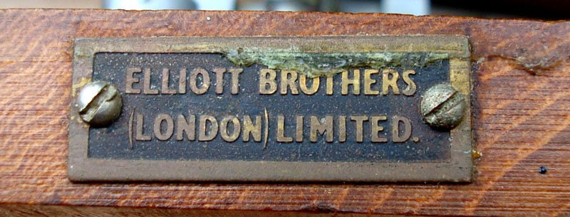 Elliott Brothers name plate on key