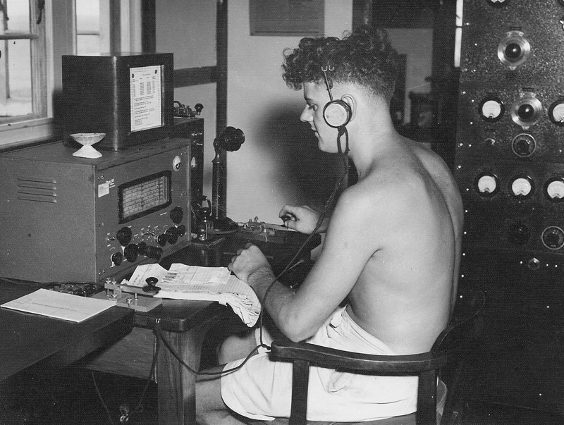 Lloyd (Cookie) Douglas at Raoul Island Radio ZME in late November 1949