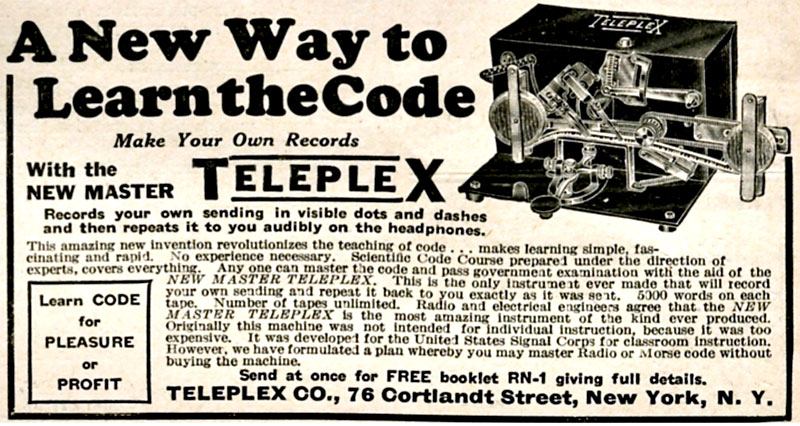 Teleplex code learning system advert