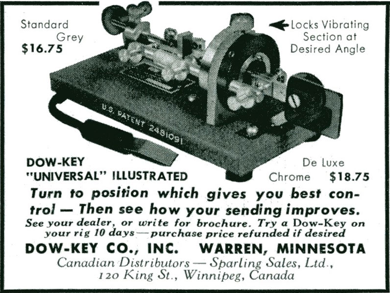 1952 advertisement for Dow-Key bug