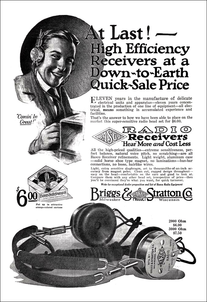 Briggs and Stratton headphones advertisement