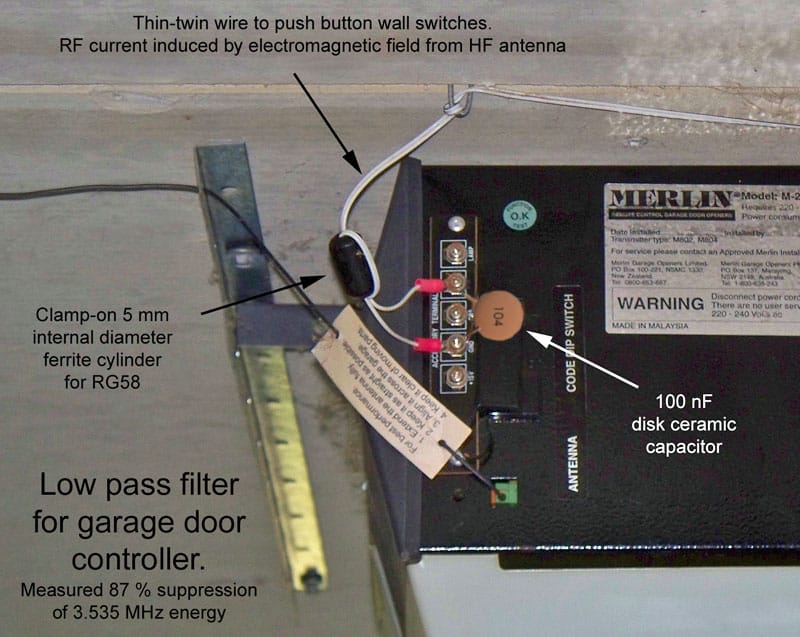 garage door LED light filter