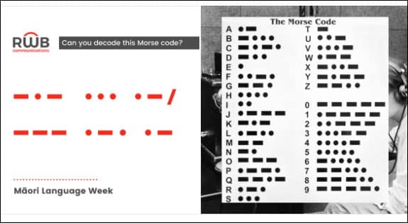 Morse Code error in RWB advertisement