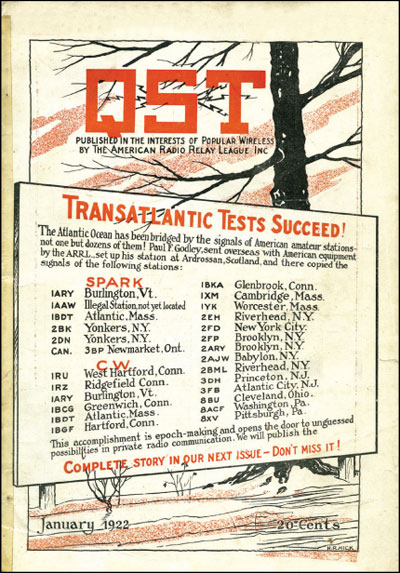 QST magazine cover, January 1922