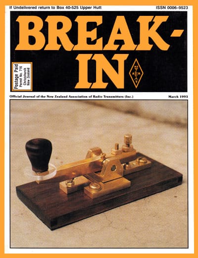 Improved Supreme straight key on the cover of Break-In magazine, March 1993