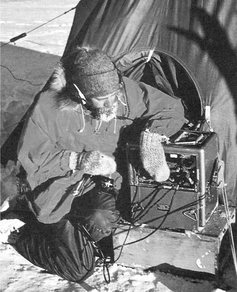 Antarctica radio operator circa 1965