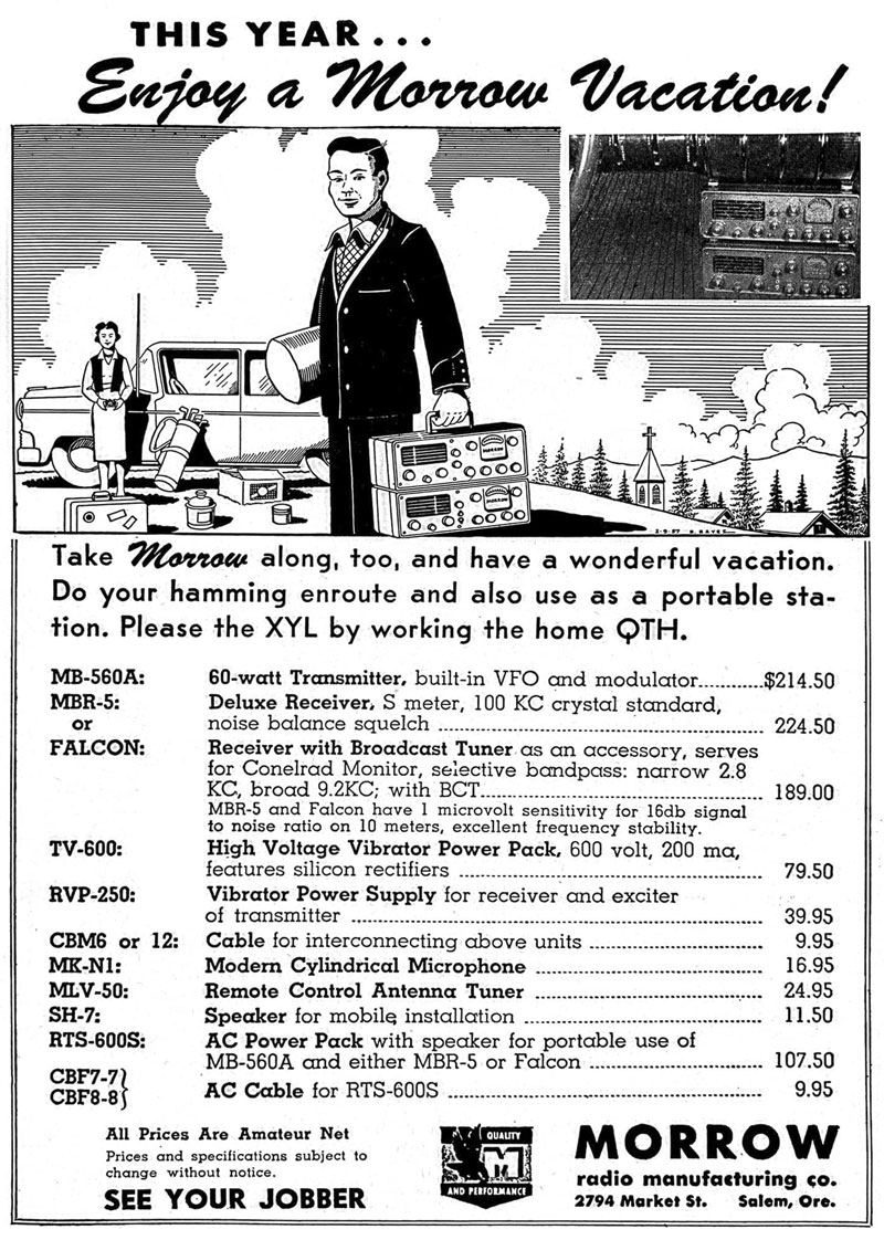 1957 Morrow Radio advertisement