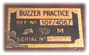 1ØF/4Ø67 buzzer practice set label