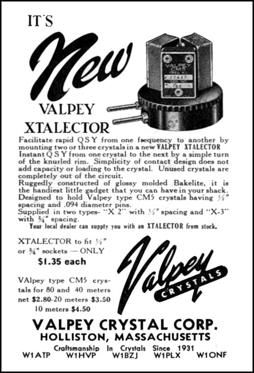 advertisement for 3 crystal selector from 1947