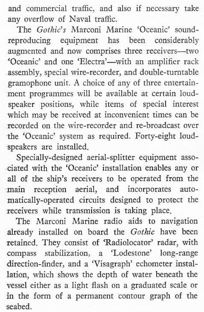 Radio equipment aboard the royal yacht Gothic
