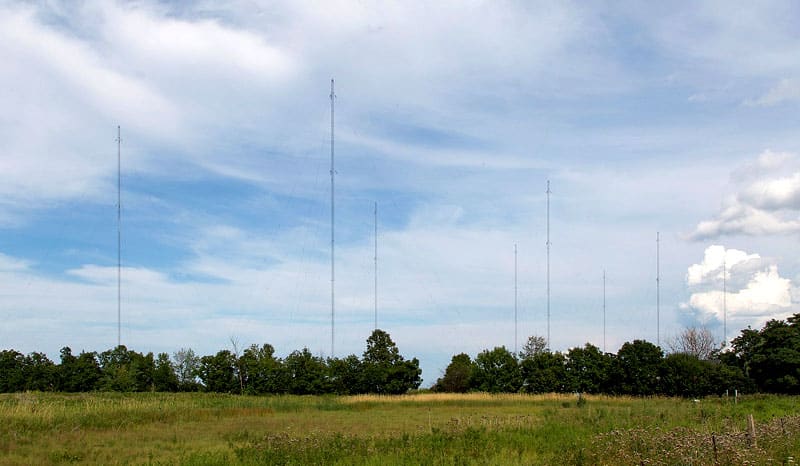 8-tower array for radio broadcast station CFTR Toronto