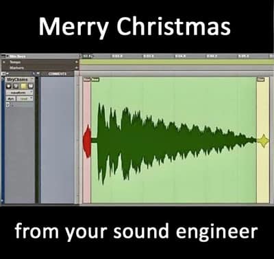 Christmas tree design created in audio editing software
