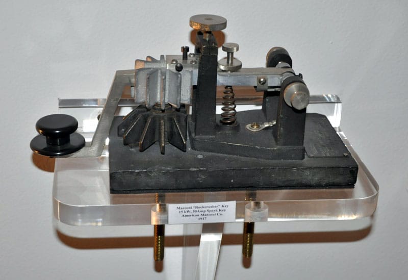 Rockcrusher spark key (15kW, 50A). American Marconi Co, 1917