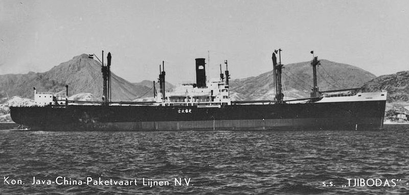 SS Tjibodas, formerly the Victory Ship SS Kokomo, in 1963