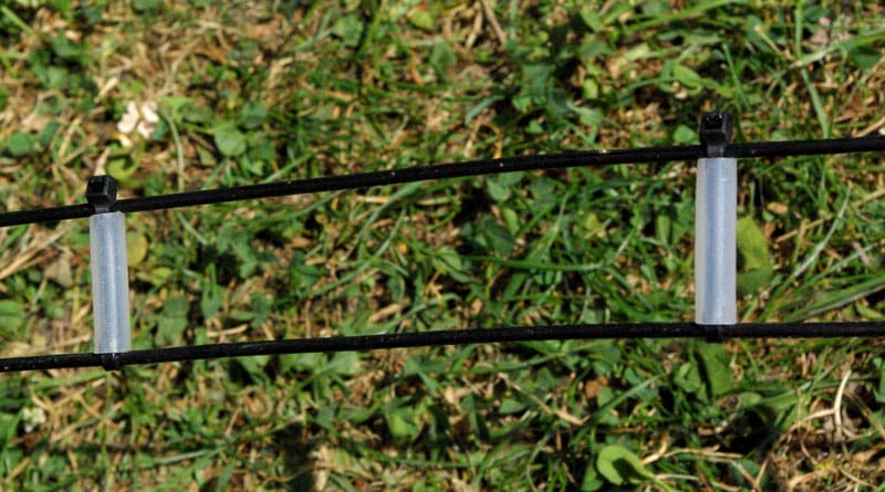 Open-wire feedline with spreaders made of pneumatic plastic hose