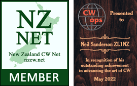 NZ Net Membership and CW Ops Award for Advancing the Art of CW