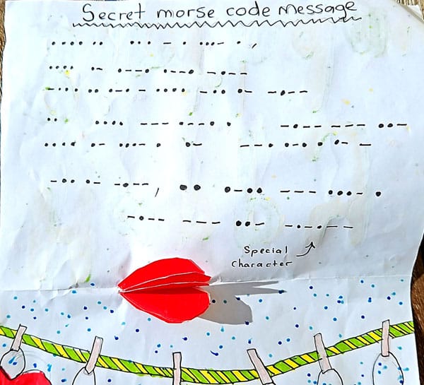 Birthday Morse Code message from Aria to her grandfather Steve ZL2KE