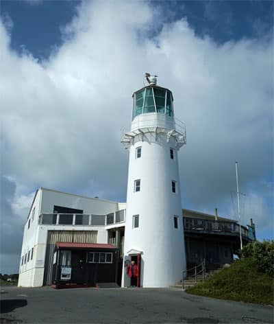 Cape lighthouse replica, Taranaki, New Zealand