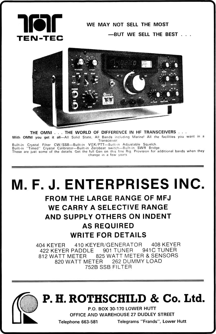 Ten-Tec advertisement from March 1983 Break-In magazine