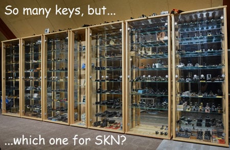 Huge display of morse keys