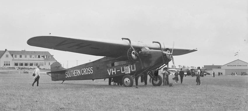 Southern Cross airplane seen in the early 1930s