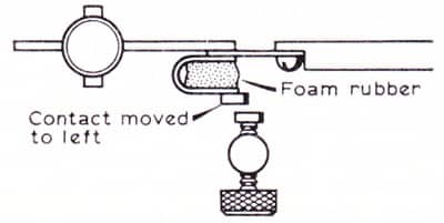 Top view drawing of a bug, showing the 2 dot contacts offset slightly from each other