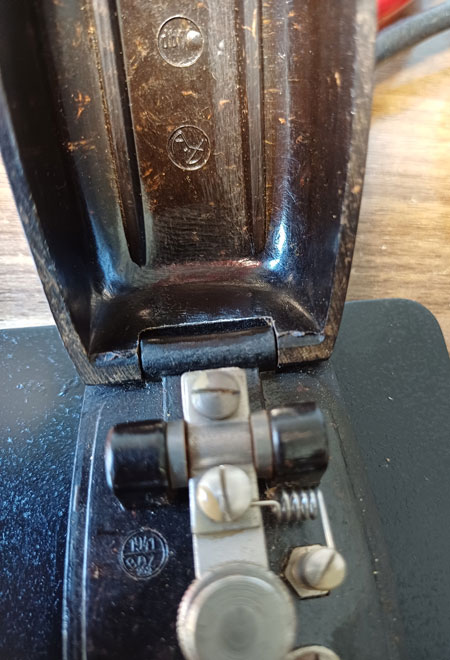 Interior of Maus training key, Germany WW2, showing markings