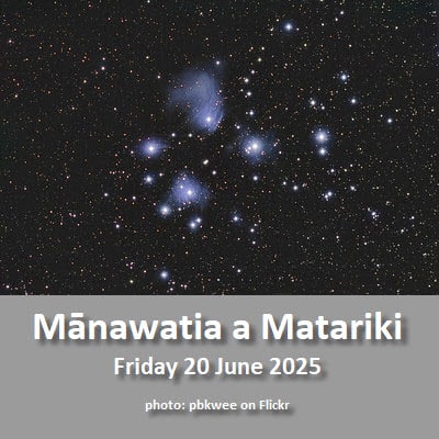 Matariki stars photo and greeting