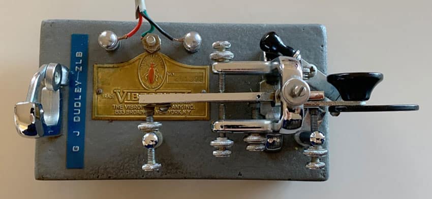 Vibroplex Original bug cut down to make a paddle