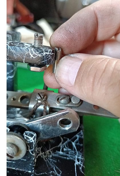 Mac-Key 1938 Model B showing top pivot screw needed