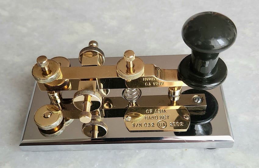 Lovely chrome and brass straight key