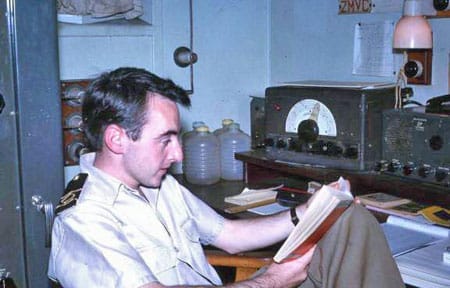 Ron Moloney, Radio Officer on Kaitawa, in 1963